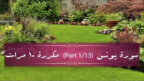Surah Yunus (part 1/13) repeated 10 times - سورة يونس (part 1/13) مكررة 10 مرات
