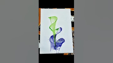 DIY THREAD ART ✨ String Pull Art 🩷 #shorts #paintingideas #easy #watercolor #thread #ytshorts