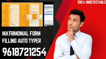DRIS Matrimonial Form Filling Auto Typing Software | DWS Matrimonial Form Filling Auto Typer