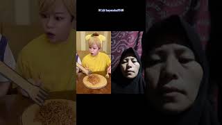 cobain mie kakak dan adik#reaction #food #cosplay