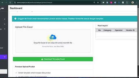 Cara import produk masal di H2H Serpul