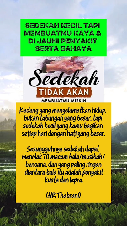 sedekah tidak membuatmu miskin #katakatabijak #quotes #islamicstatus #feedshorts