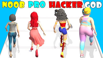 NOOB vs PRO vs HACKER vs GOD - Zodiac Runner! Angel Or Devil