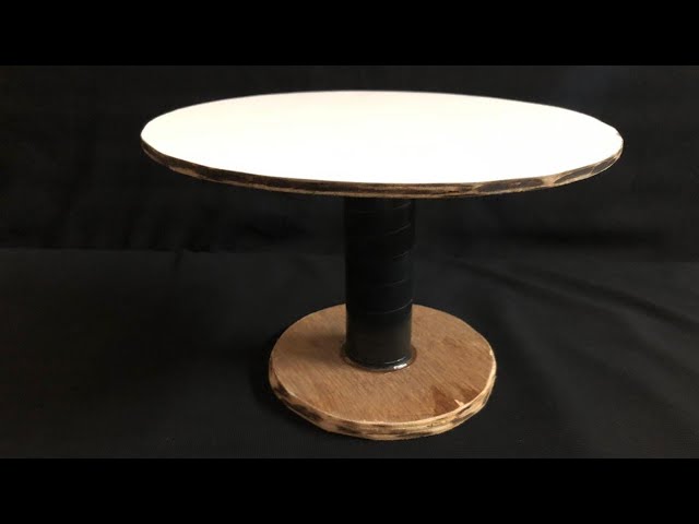 How to make a easy cake decorating Turntable stand, Homemade turntable, Icing  stand