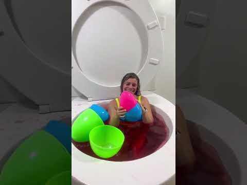 Surprise Egg Crazy Face Challenge In Worlds Largest Toilet Red Pool With 100 Prize Shorts