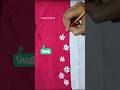 Make fabric flower designs on pink blouses very easily/Fabric design class day 1/ #handprinted #art
