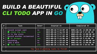 Golang Tutorial: Build A Beautiful CLI Todo App With Support for Piping screenshot 1