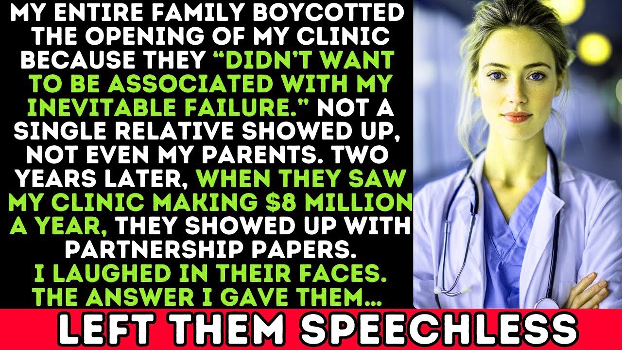 I Built My Clinic From Scratch — Now My Family Wants In After Years of Calling Me a Failure