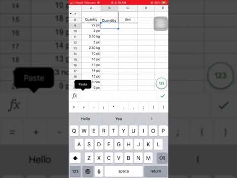Google Sheet Split text and number using mobile