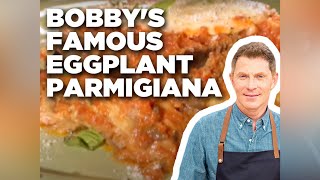 Bobby Flay's Famous Eggplant Parmigiana | Throwdown with Bobby Flay | Food Network