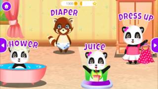 Baby Play &amp; Learn Dress up, Diaper Change, Make Juice with Cute Baby Panda - Daycare