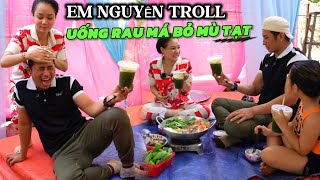 Đi Chợ Nấu Lẩu Mời Anh Em | Bất Ngờ Minh Bị Troll Uống Rau Má Mù Tạt Sặc Chảy Nước Mắt