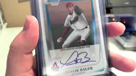 Orange Trevor Bauer Auto - 2011 Bowman Draft Baseball Case 10 Recap Video
