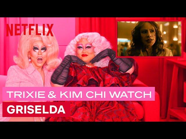 Drag Queens Trixie Mattel u0026 Kim Chi React to Griselda | I Like To Watch | Netflix class=