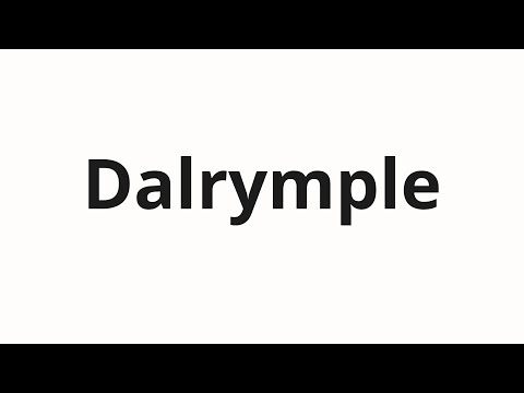 How to pronounce Dalrymple