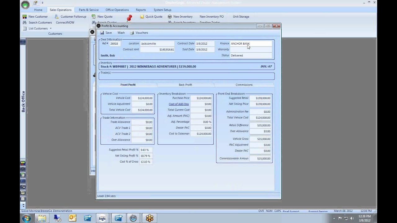 Vehicle Sale Posting to QuickBooks.wmv YouTube