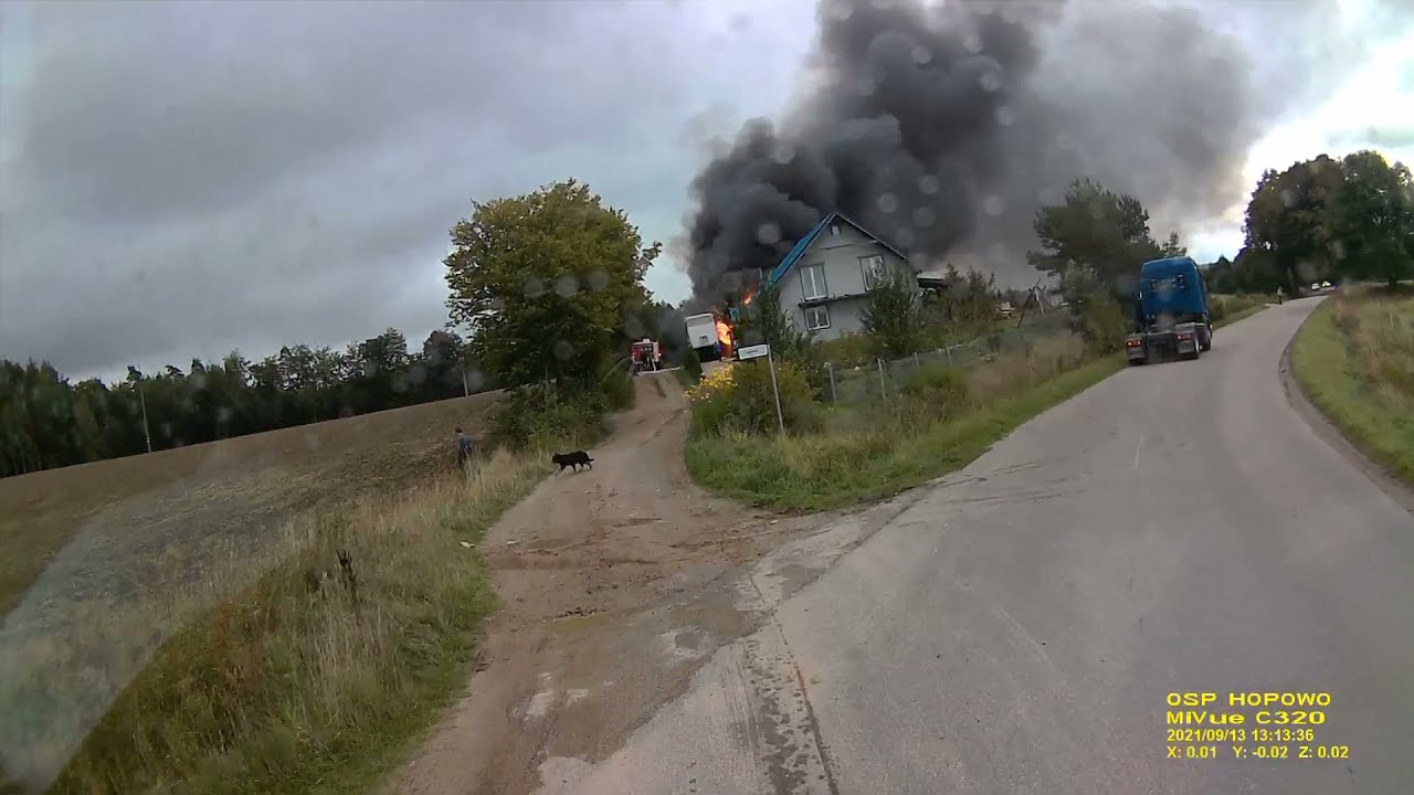 Wyjazd do pożaru w Kameli 13 09 2021