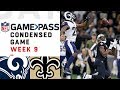 Los Angeles Rams vs. New Orleans Saints | NFL Week 9 Game Pass Condensed Game