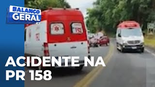 Duas pessoas morrem e cinco ficam feridas em acidente entre dois carros na PR 158, no sudoeste