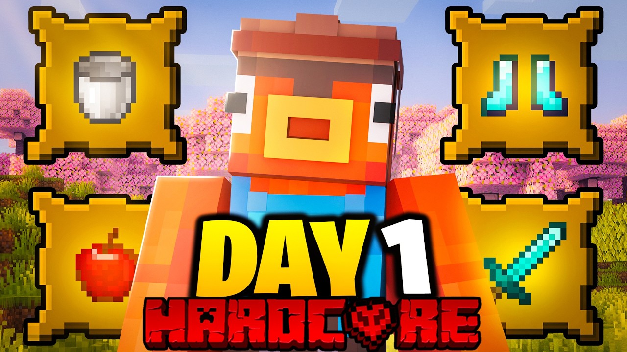 Minecraft Solo Hardcore Day 1 - YouTube