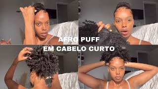 How to put an afro puff/organic ponytail on short hair How to put an afro puff/organic ponytail on short hair