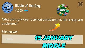 Riddle Of The Day Zoo 15 January | Zoo Riddle Of The Day 15 January | Riddle Of The Day Code Zoo