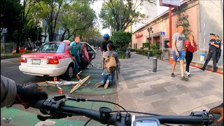 Ciclista Accidentado por Puerta abierta en Ciclovía Insurgentes CDMX