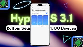 HyperOS 3.1 POCO Launcher Update : Enable Bottom Search Bar In All Devices