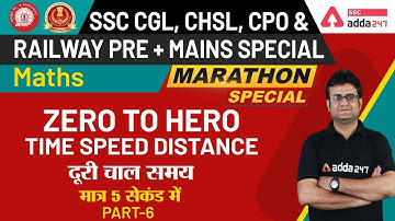 Time Speed & Distance (Part-6) | Maths for SSC CGL, CHSL, CPO and Railway Exams 2020