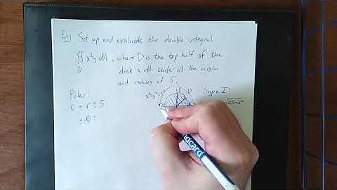 Evaluating a double integral in polar coordinates, example 1