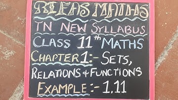 11th MATHS/ CHAPTER 1/ EXAMPLE 1.11/ TN NEW SYLLABUS