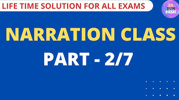 Narration part-2 (Assertive sentences)