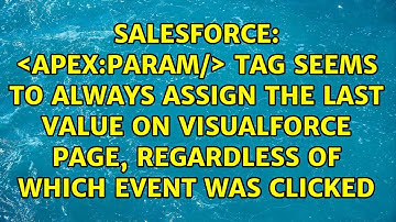 ＜apex:param/＞ tag seems to always assign the last value on visualforce page, regardless of which...