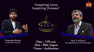 Journey of our Founder Director ,Uday B Desai from an IIT student to Director | IIT HYDERABAD | IITH