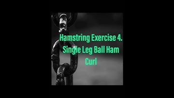 Hamstring Exercise 4.               Single Leg Ball Ham Curl