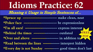 Idioms ~ Meaning with Examples | English Made Easy | #phrasalverbs #fluentenglish #idiomsandphrases