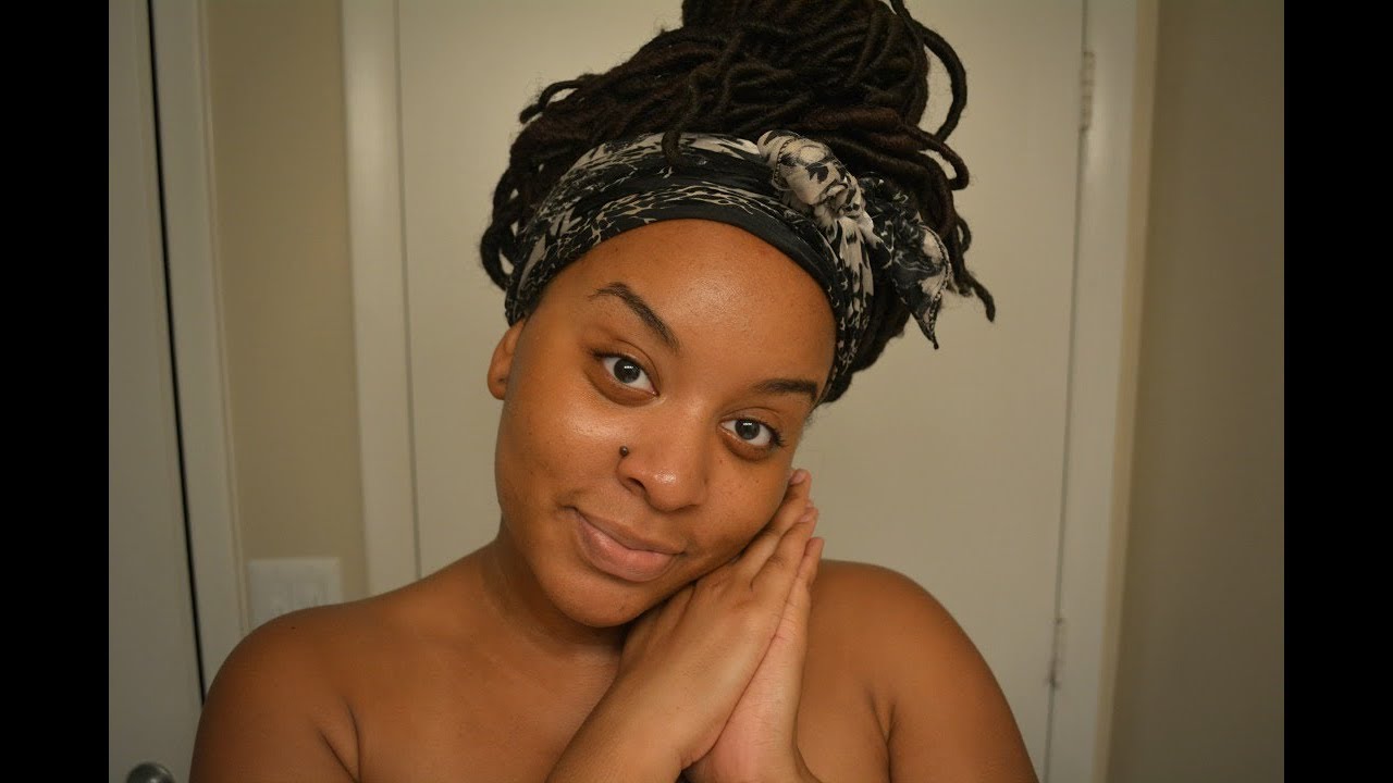 Nighttime Skincare and Faux Locs Routine
