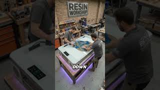 I Built a SOBRO Smart Coffee Table From Epoxy Resin! 🍺#Shorts #ResinWorkshop #SobroTable #EpoxyResin