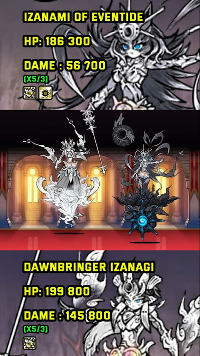 The Battle cats: Izanagi vs Izanami lv50 #thebattlecats #shotrs