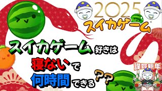 【検証】スイカゲームのプロは時間が無限だと寝ないで何時間できるの？？２枠目【Switch版スイカゲーム】