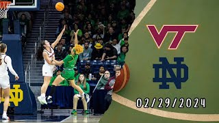Full Game : Virginia Tech vs Notre Dame - Feb 29, 2024 | Mochilovebasket