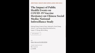 The Impact of Public Health Events on COVID-19 Vaccine Hesitancy on Chinese Social Me | RTCL.TV