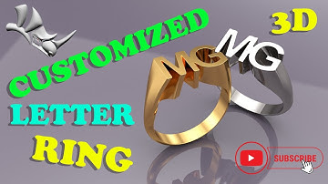 Create unique letter signet ring using Rhino: A complete 3D modeling tutorial#jewellery#3d#tutorial