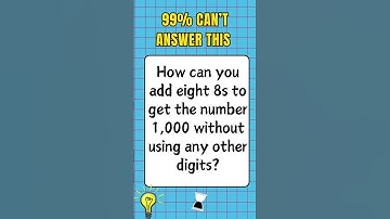 Mind-Blowing Math Riddle: Can You Add Eight 8s to Make 1,000?#quiz #iq #mathriddle