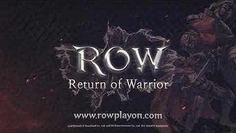 [ ROW trailer ] Return Of Warrior - Official Trailer 4