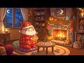 🎃 Cozy Halloween Fireplace Night 🍂 Lofi Cat Ambience | Autumn Beats to Study & Relax