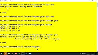 Java expression evaluation program FCS School of IT JNTUH M Tech CS SE CNIS and DS