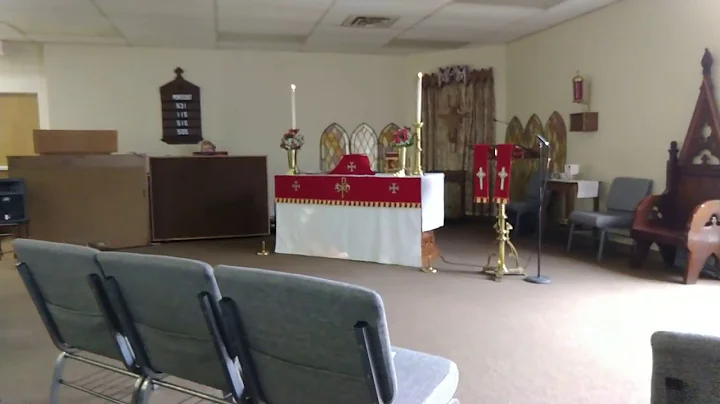 Flame Projection on Altar for Pentecost of 2019+ I...