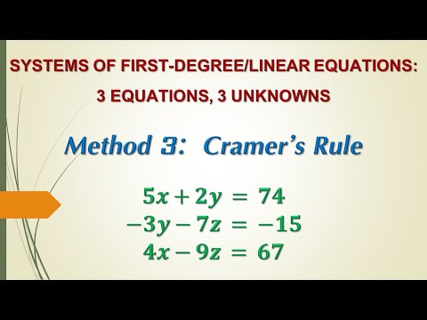 Systems of Linear