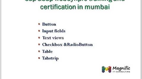 sap abap webdynpro training and certification in mumbai